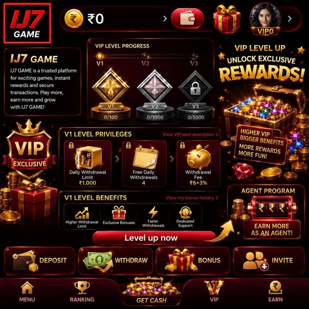 IJ7 Game mobile app with exciting games, user-friendly interface, and smooth gaming experience.